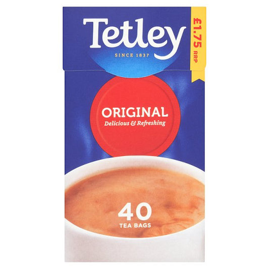 Tetley Original 40 Tea Bags 125g (Pack of 6) - Bulkbuydirect