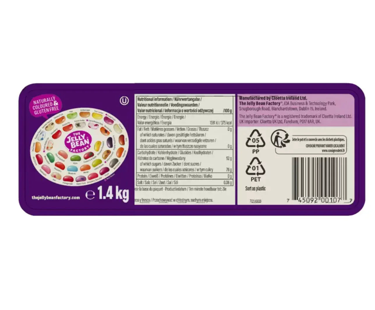 The Jelly Bean Factory 36 Flavour Mix, 1.4kg: Savour Gourmet Delights in Every Bean - Bulkbuydirect