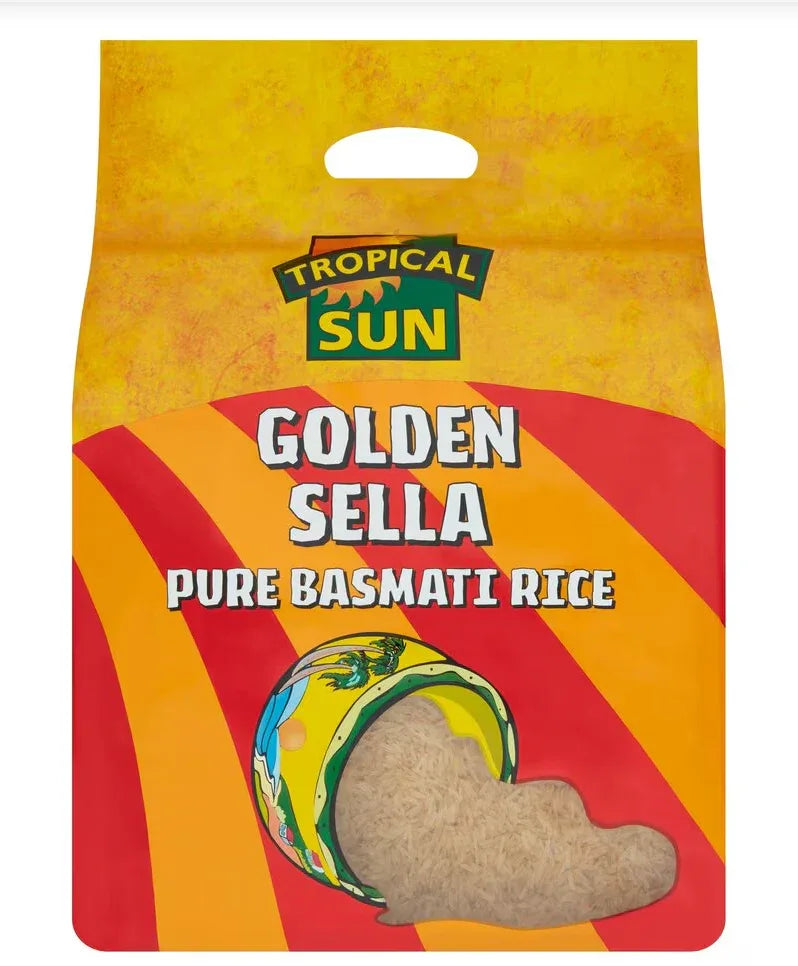 Tropical Sun Golden Sella Pure Basmati Rice 5Kg - Bulkbuydirect