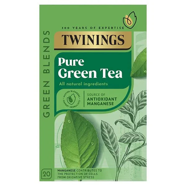 Twinings Pure Green Tea 20 Tea Bags 50g (Pack of 4) - Bulkbuydirect