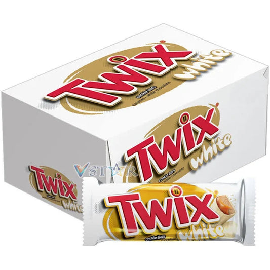 Twix Caramel & White Chocolate Fingers Biscuit Snack Bar 46g (case of 20) - Bulkbuydirect