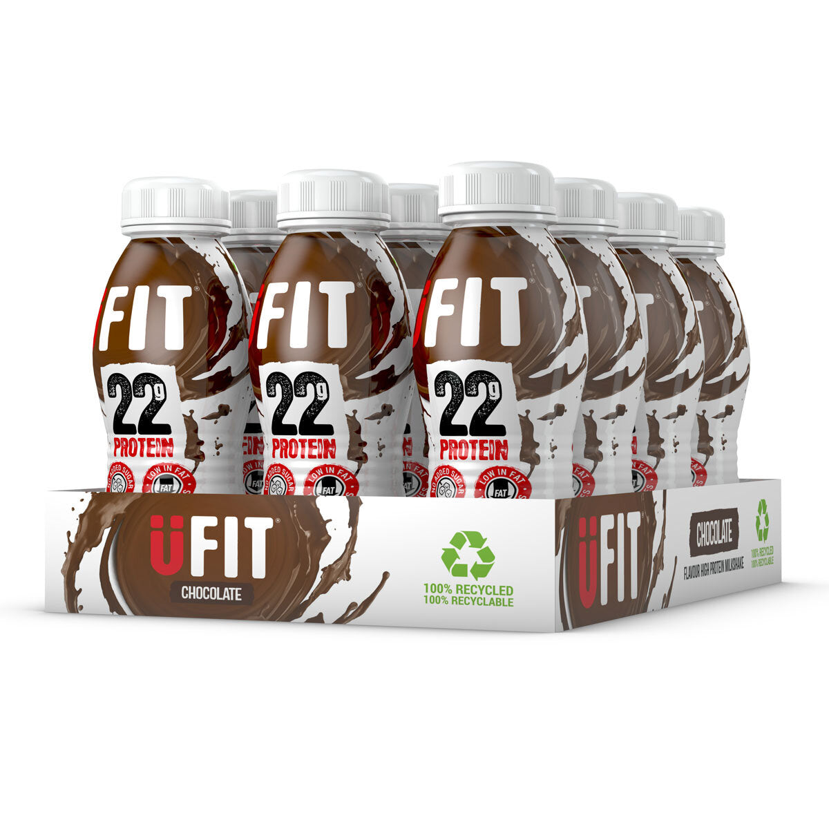 UFit Shakes 12 x 310ml - Chocolate Flavour - Bulkbuydirect