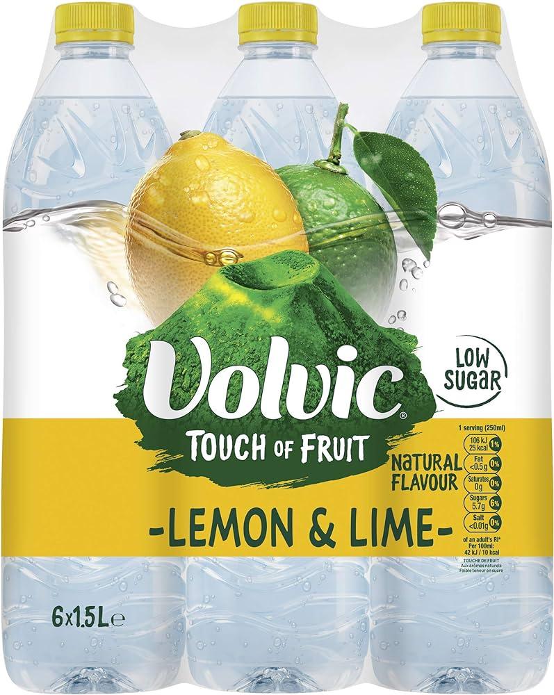 Volvic Touch of Fruit Lemon & Lime Original 1.5L (6 Pack) - Bulkbuydirect