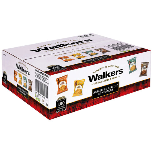 Walkers Assorted Biscuits Mini Packs 100 x 25g - A Flavourful Journey in Every Bite