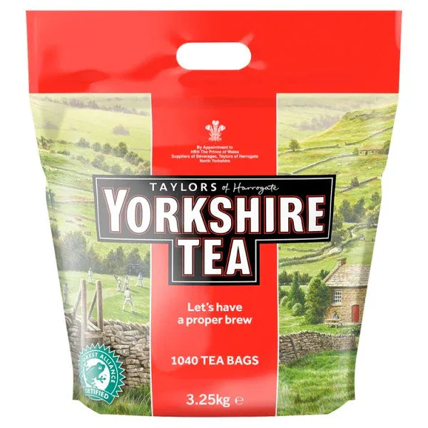 Yorkshire Tea 1040 Tea Bags 3.25kg (Pack of 1) - Bulkbuydirect