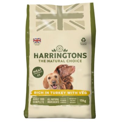 Harringtons Adult Dog Complete Turkey & Veg 15kg - Wholesome Nutrition for Optimal Canine Well-being
