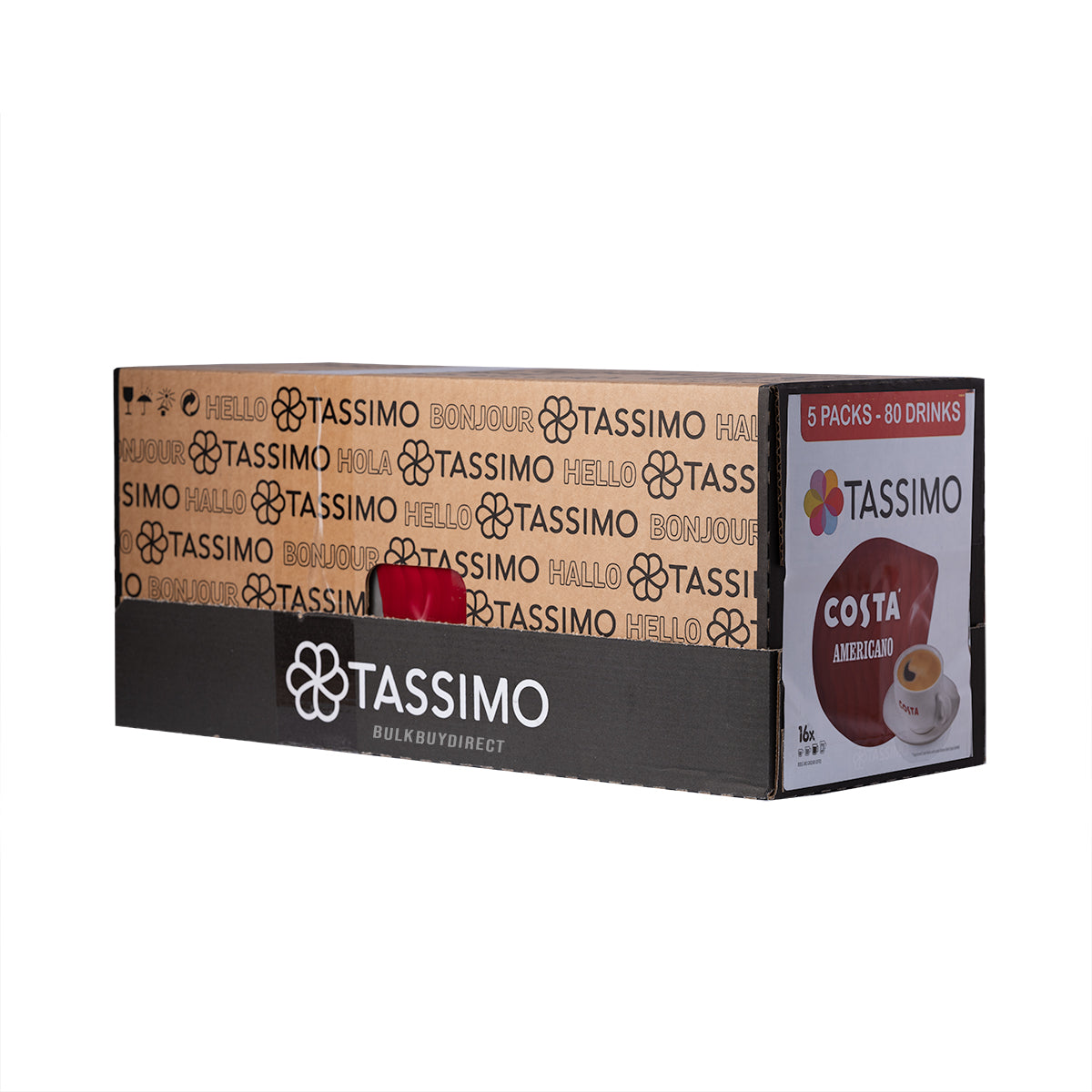 Costa Tassimo Americano Coffee Pods - 80 Servings: Elevate Your Coffee Experience with Costa's Classic Brew
