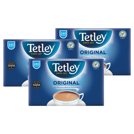 Tetley Tea Bags, 3 x Pack of 240 - Bulkbuydirect