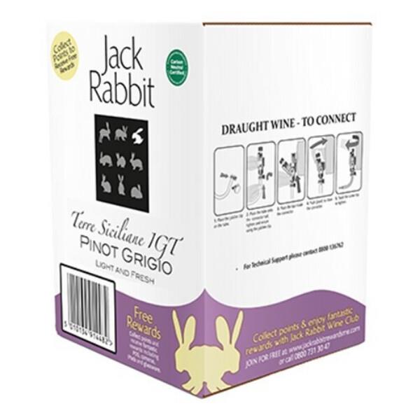 Jack Rabbit Pinot Grigio 10Ltr Bib Wine (Pack of 1)