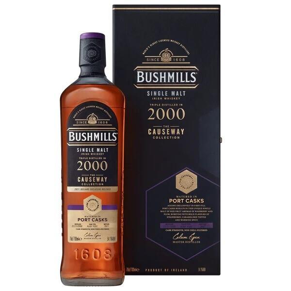 Bushmills Causeway Collection 2000 Port Cask Single Malt Irish Whiskey 70cl (Pack of 1)