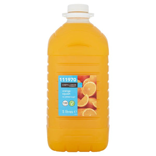 Chef's Larder Orange Squash No Added Sugar 5 Litres (pack of 2)