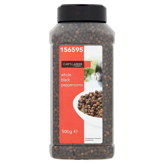 Chef's Larder Whole Black Peppercorns 500g (Pack of 1)