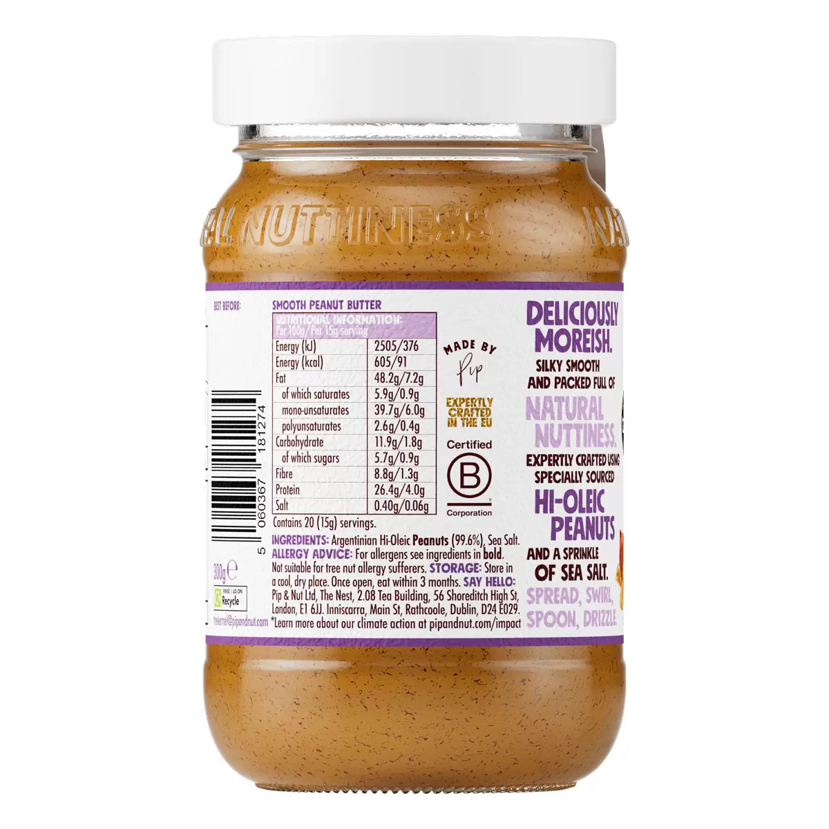 Pip & Nut Peanut Butter Variety Pack, 3 x 300g