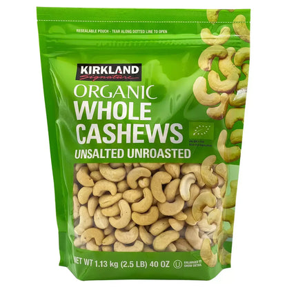 Kirkland Signature Organic Cashews Bag, 1.13kg (Pack of 1) - Bulkbuydirect