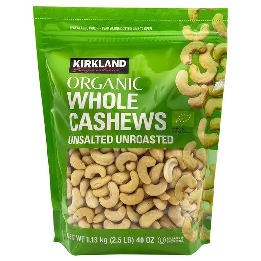 Kirkland Signature Organic Cashews Bag, 1.13kg (Pack of 1) - Bulkbuydirect