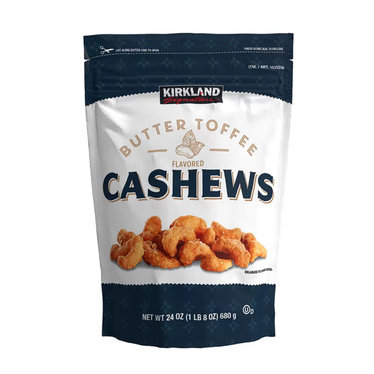 Kirkland Signature Butter Toffee Cashews, 680g (Pack of 1) - Bulkbuydirect