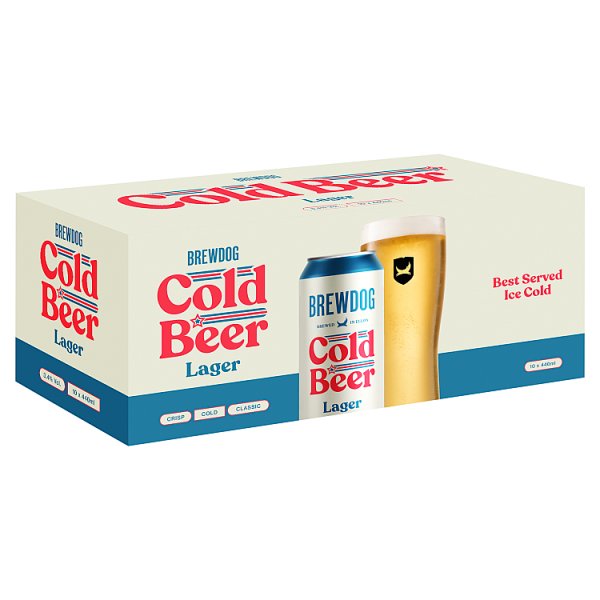 BrewDog Cold Beer Lager 10 x 440ml (Pack of 1)