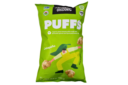 Frankie's - Organic Jalapeno Puffs - Vegan - 420g (Pack of 1) - Bulkbuydirect