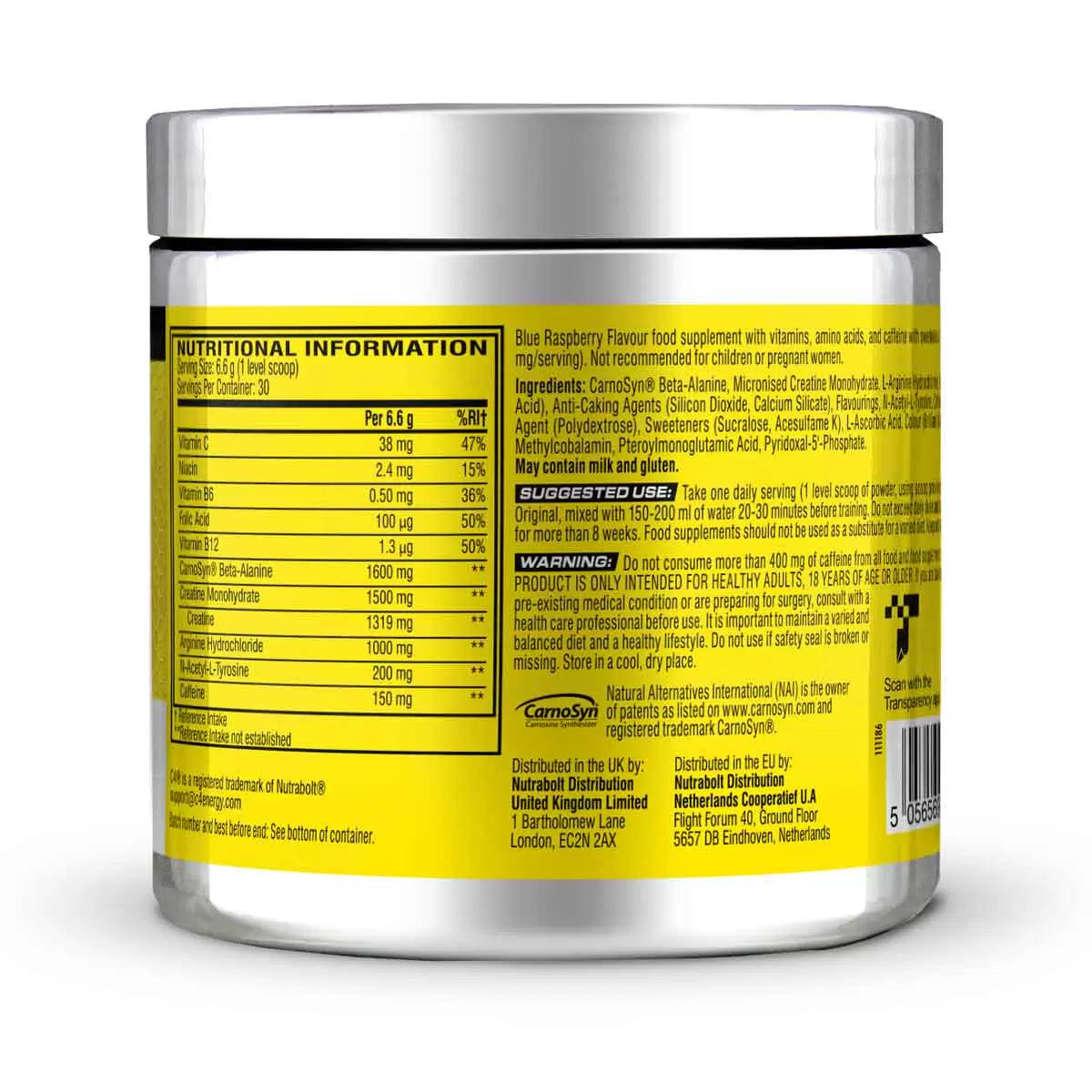 Cellucor C4 The Original Explosive Pre-Workout Icy Blue Raspberry, 390g