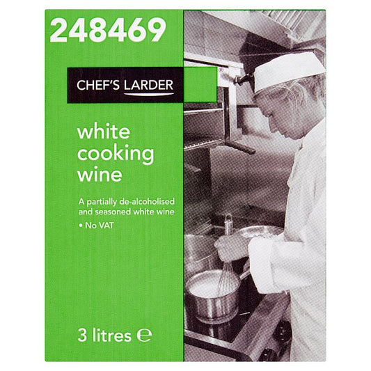 Chef's Larder White Cooking Wine 3 Litres (Pack of 4)