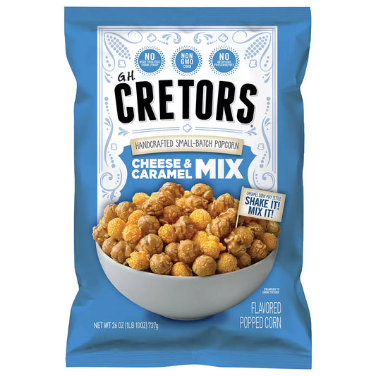 G.H. Cretors Cheese & Caramel Popcorn Mix, 737g (Pack of 1) - Bulkbuydirect