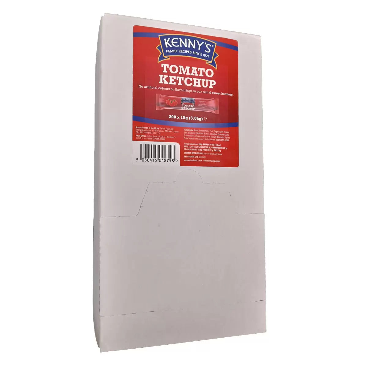 Kenny's Tomato Ketchup Sachets, 200 x 15g