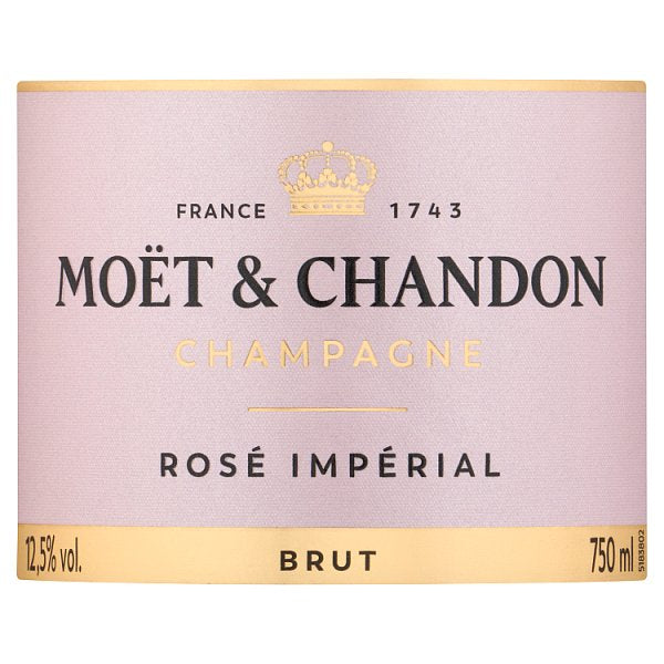 Moët & Chandon Champagne Rosé Impérial Brut 750ml (Pack of 6)