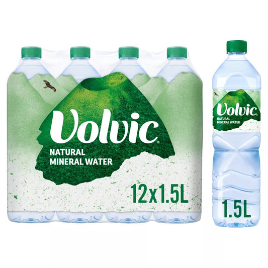 Volvic Natural Mniral Water 12 x 1.5L (Pack of 12)
