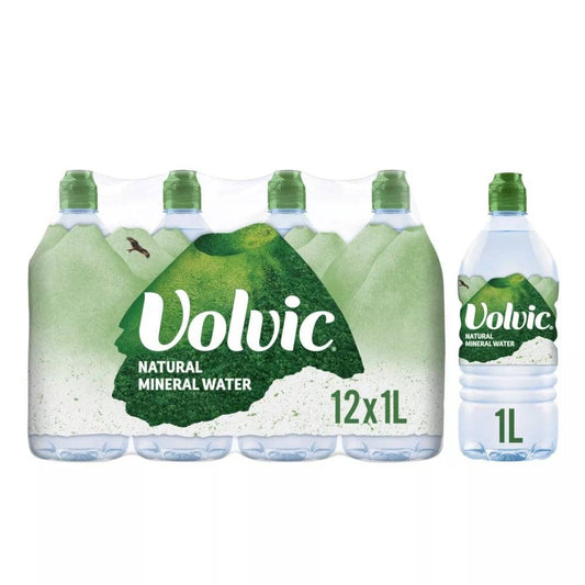 Volvic Natural Mineral Water 12 x 1L (Pack of 12) - Bulkbuydirect