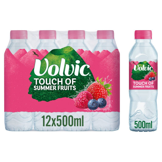 Volvic Touch of Fruit Summer Fruits Original 500ml  (12 Pack)