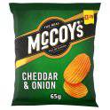 McCoy's Cheddar & Onion Sharing Crisps 65g - Bulkbuydirect