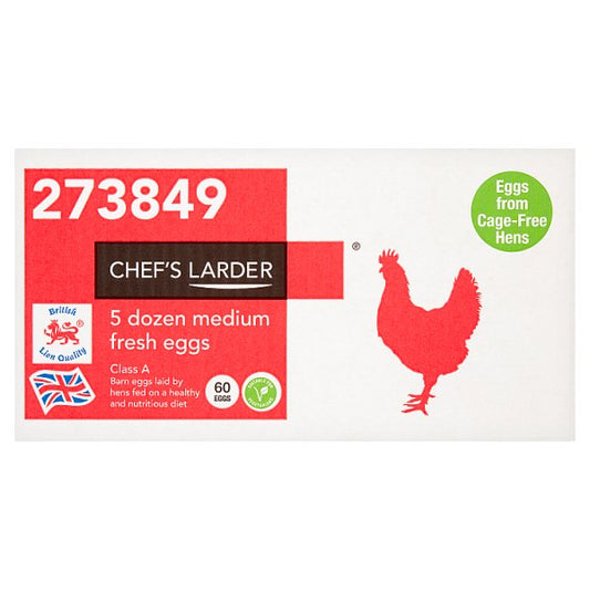 Chef's Larder 5 Dozen Medium Fresh Eggs (Pack of 1)