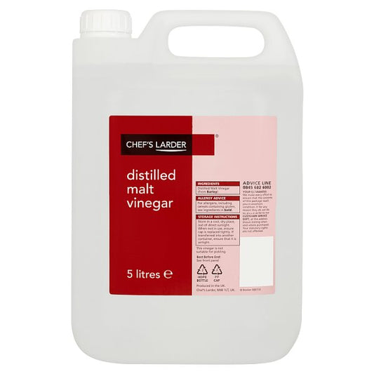 Chef's Larder Distilled Malt Vinegar 5 Litres (Pack of 1)