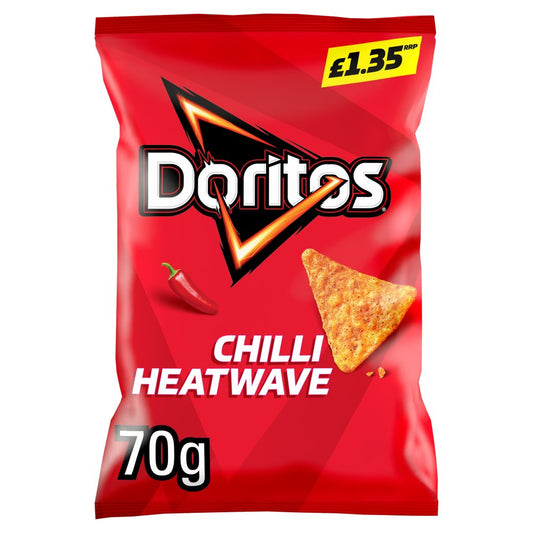 Doritos Chilli Heatwave Tortilla Chips Sharing Bag Crisps (18 x 70g)