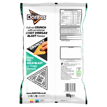 Doritos Salt & Vinegar Tortilla Chips Crisps (18 x 70g)