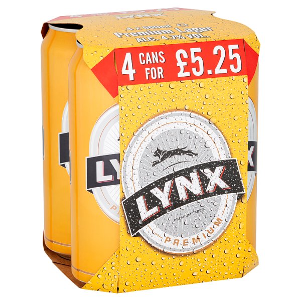 Lynx Premium Lager 4 x 500ml (Pack of 6)