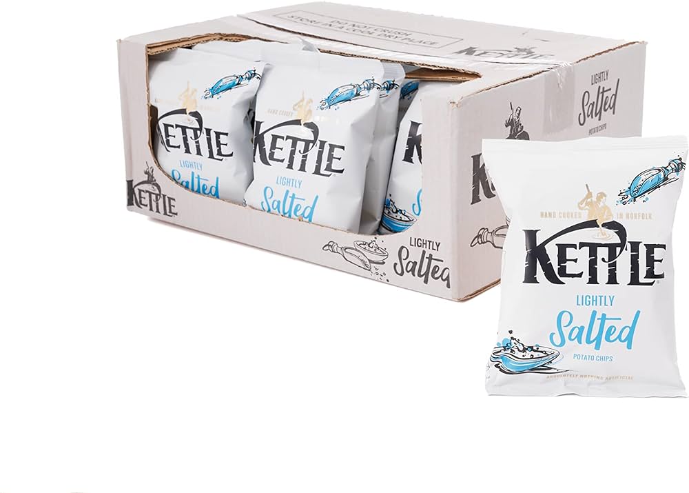 KETTLE® Chips Lightly Salted Crisps 40g, Pack of 18