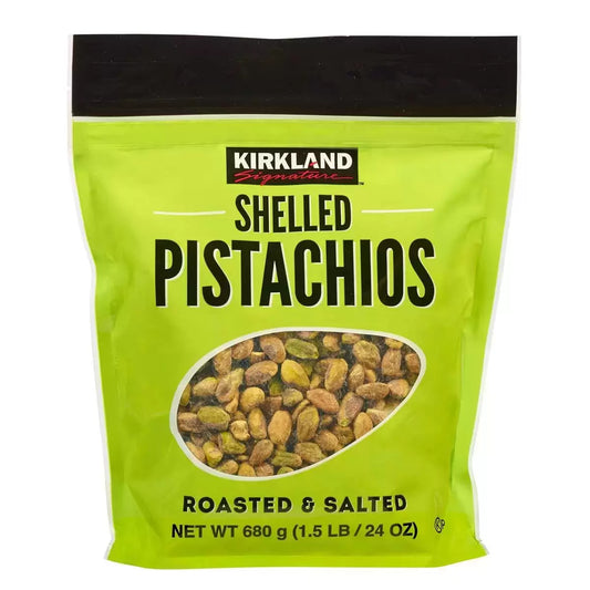 Kirkland Signature Roasted and Salted Shelled Pistachios, 680g (Pack of 1) - Bulkbuydirect