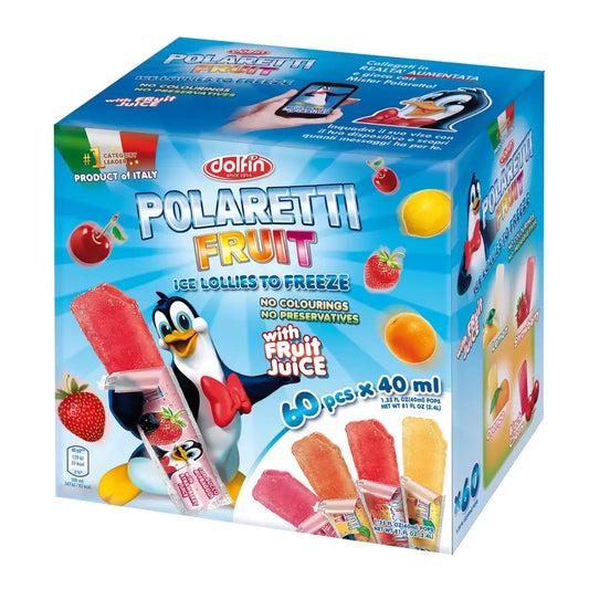 Polaretti Fruit Ice Lollies, 60 x 40ml