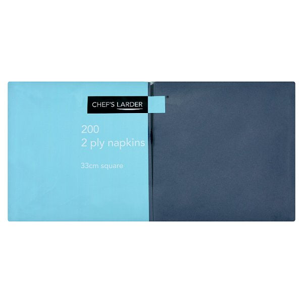 Chef's Larder 200 Dark Blue 2 Ply Napkins 33cm Square (Pack of 1)