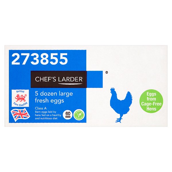 Chef's Larder 5 Dozen Large Fresh Eggs (Pack of 1)