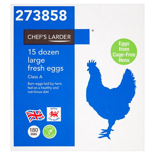 Chef's Larder 15 Dozen Large Fresh Eggs (Pack of 1)