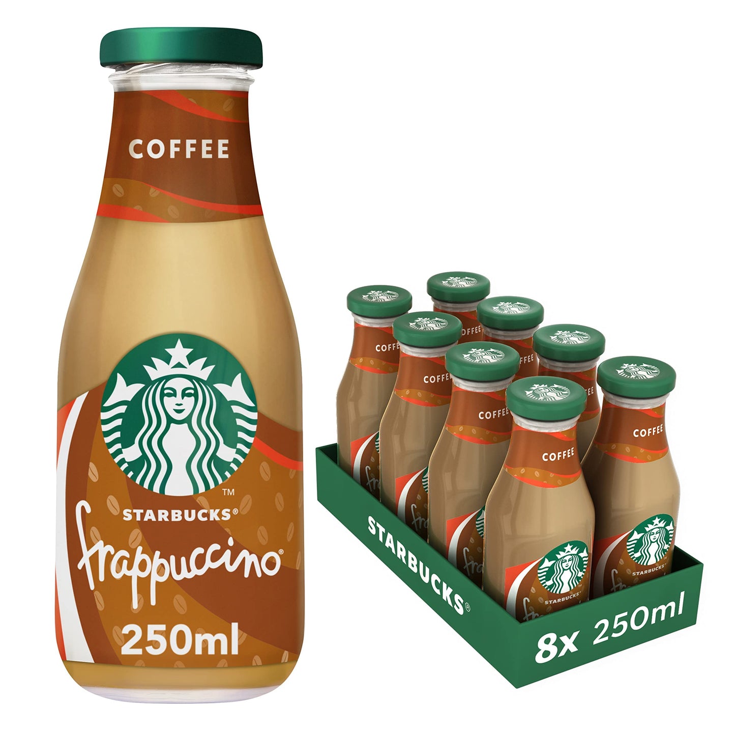 Starbucks Frappuccino Coffee Drink Sweet Creamy Coffee 250ml, Case of 8