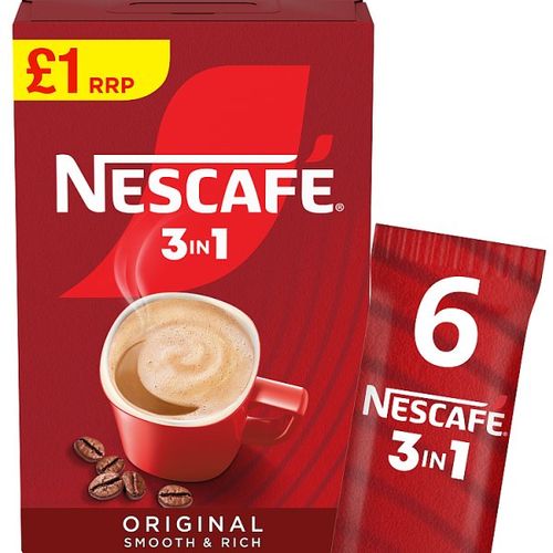 Nescafé 3 in 1 Original 6 x 16g (96g) (Pack of 11)