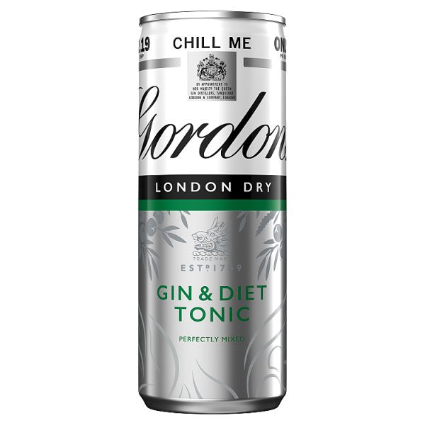 Gordon's Gin & Diet Tonic 5% vol 250ml (Pack of 12)