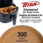 Titan Air Fryer Liner 20cm x300