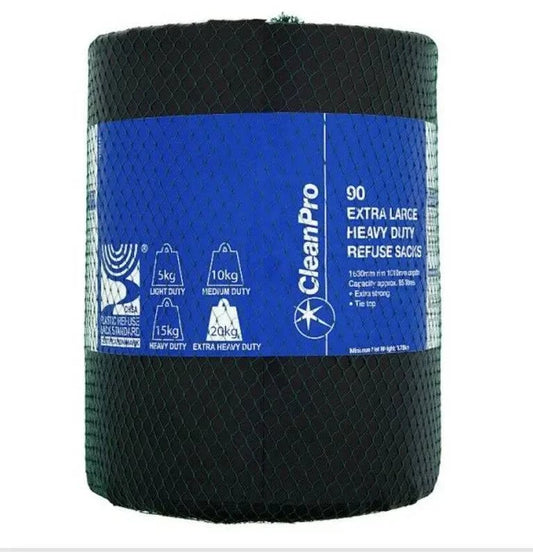 CleanPro 90 Extra Large Heavy Duty Refuse Sacks (Pack of 1) - Bulkbuydirect
