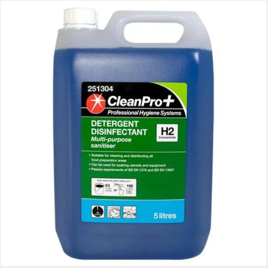 CleanPro+ Detergent Disinfectant H2 Concentrate 5 Litres (Pack of 1) - Bulkbuydirect