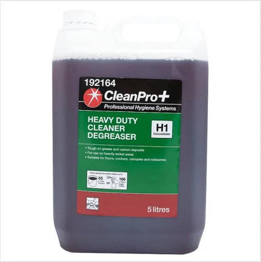 CleanPro+ Heavy Duty Cleaner Degreaser H1 Concentrate 5 Litres (Pack of 1) - Bulkbuydirect