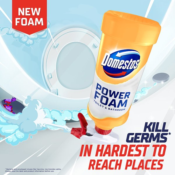 Domestos Toilet & Bathroom Cleaner Spray Power Foam Citrus Blast 450 ml